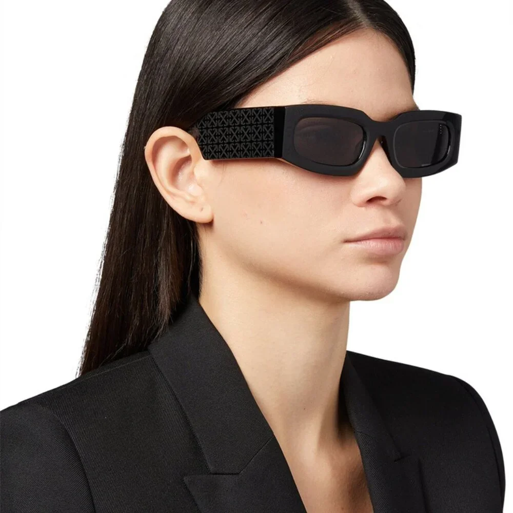 Off-White OERI141 CARY 0928 Rectangle Sunglasses – Grey/Burgundy